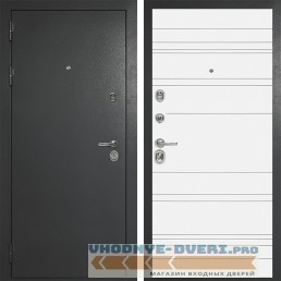 Стальная дверь в квартиру Сударь Diva MD 40 Титан Серый - Д5 Белый софт