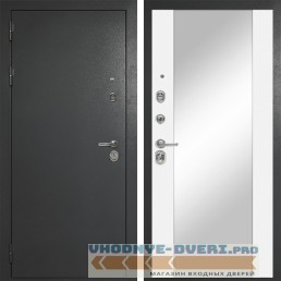 Входная дверь Сударь Diva MD 40 Титан Серый - M15 Белый софт с зеркалом