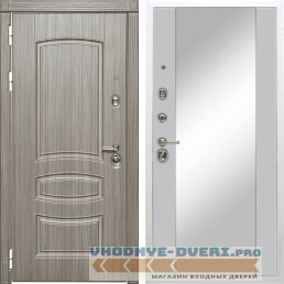 Входная дверь Сударь Diva MD 42 Сандал серый - M15 Силк маус с зеркалом