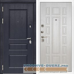Стальная дверь в квартиру Сударь МД-45 Роял Вуд синий - М2 Дуб Филадельфия крем
