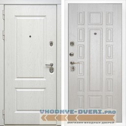 Стальная дверь в квартиру Сударь Diva MD-44 Альберо Браш серебро - М2 Дуб Филадельфия крем