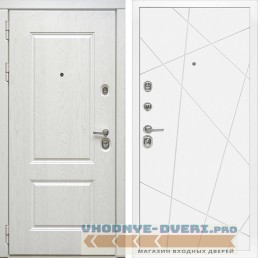 Входная дверь Сударь Diva MD-44 Альберо Браш серебро - M11 Белый софт