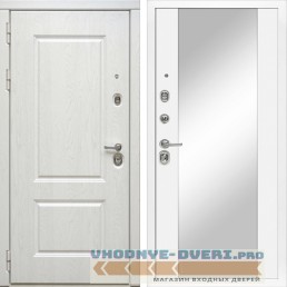 Входная дверь Сударь Diva MD-44 Альберо Браш серебро - M15 Белый софт с зеркалом