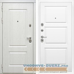 Входная дверь Сударь Diva MD-44 Альберо Браш серебро - M9 Белый софт