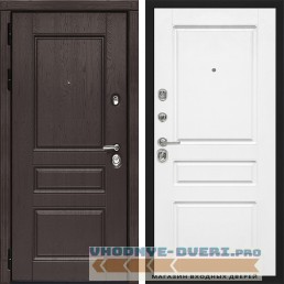 Стальная дверь в квартиру Сударь Diva-90 Крафтовый Дуб - M13 Белый софт