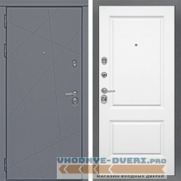 Входная дверь Сударь Diva-91 Серый Софт - M7 Белый софт