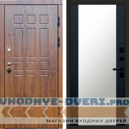 Дверь Termo Door Афина дуб Зеркало 27 Черный кварц + тонировка