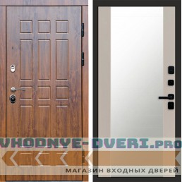 Дверь Termo Door Афина дуб Зеркало 27 Слоновая кость