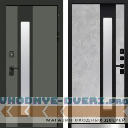 Дверь Арктика Графит Termo Door Бетон светлый