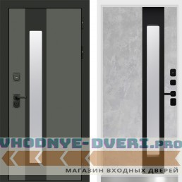 Дверь Арктика White Графит Termo Door Бетон светлый