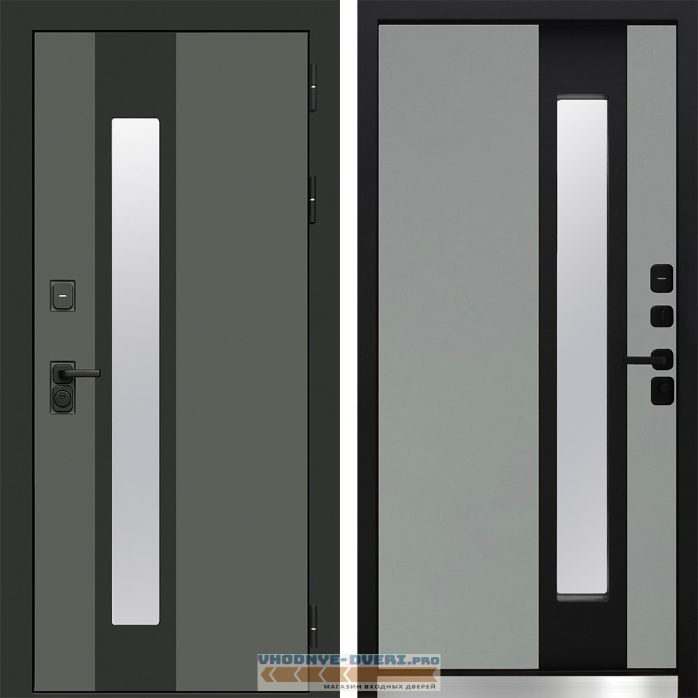 Входная дверь Termo-Door Арктика Грин - Grey Soft