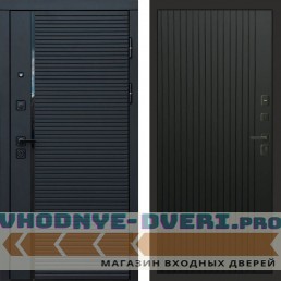 Входная дверь Black Line Flat черный кварц