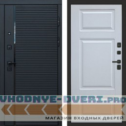 Входная дверь Black Line Лион белый софт
