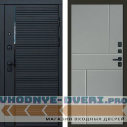 Входная дверь Black Line Горизонт Grey софт
