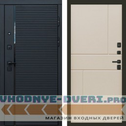 Входная дверь Black Line Горизонт слоновая кость