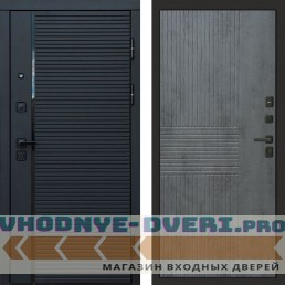Входная дверь Black Line Мастино бетон темный