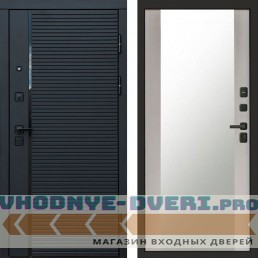 Входная дверь Black Line Зеркало лиственница