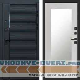 Входная дверь Black Line Зеркало триумф лиственница