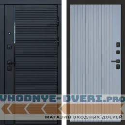 Входная дверь Black Line Flat grey софт