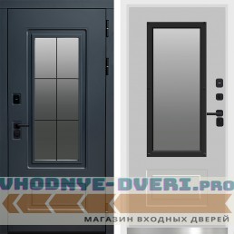 Входная дверь ТЕРМО ЭВЕРЕСТ ГРАФИТ c белой коробкой - Белый софт