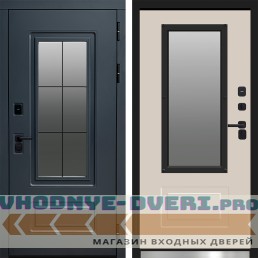 Входная дверь ТЕРМО ЭВЕРЕСТ ГРАФИТ - Слоновая кость