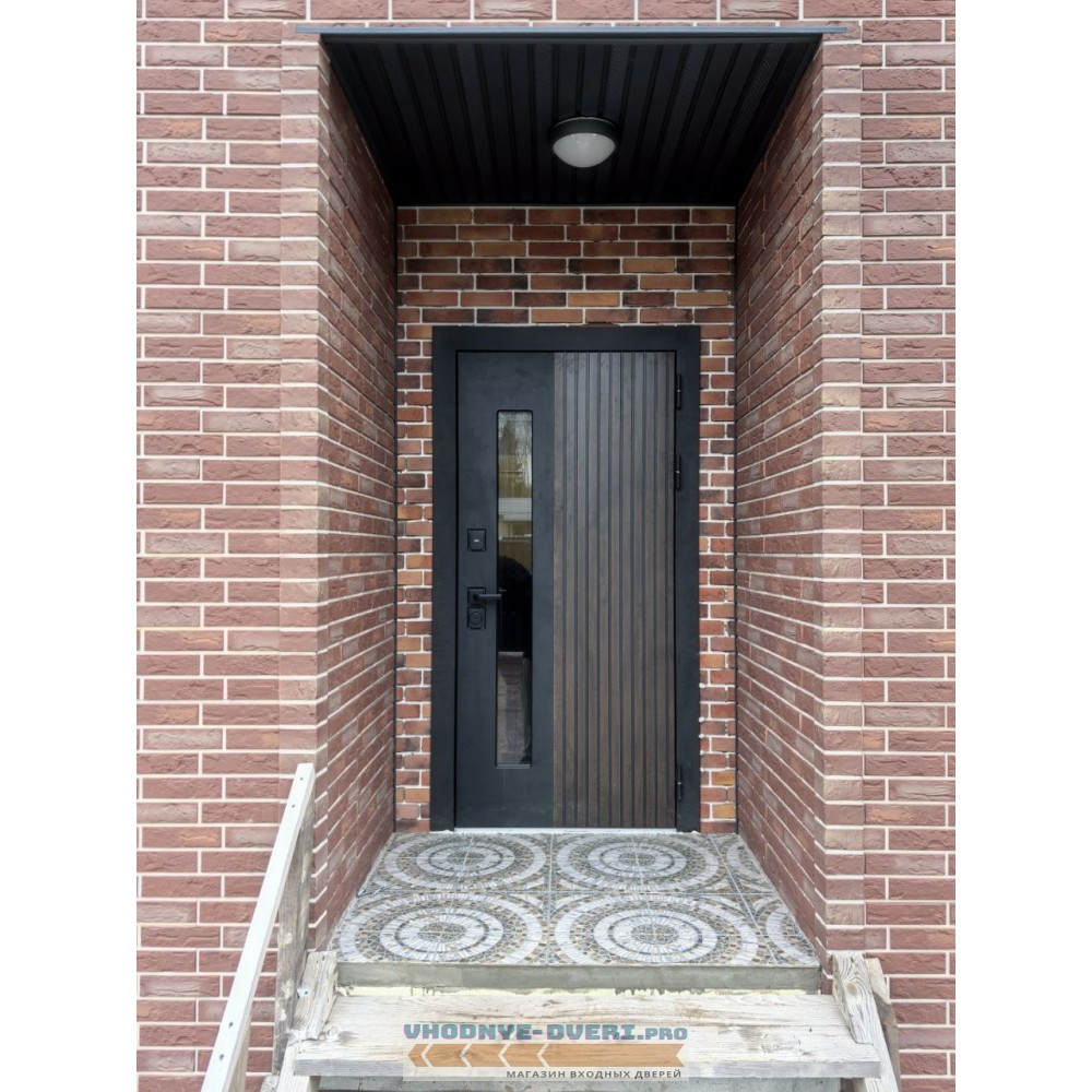 Дверь Флагман Черный кварц Termo Door Grey soft