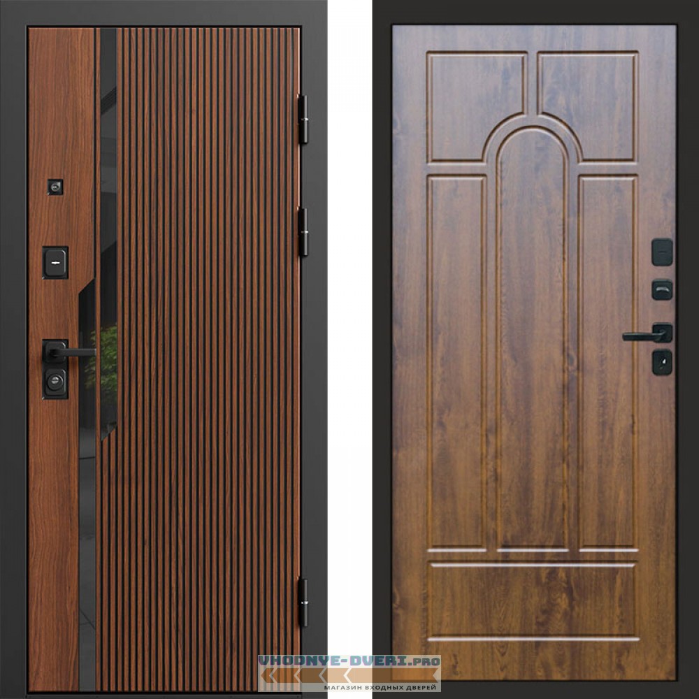 Входная дверь Флекс Бетон Арка дуб