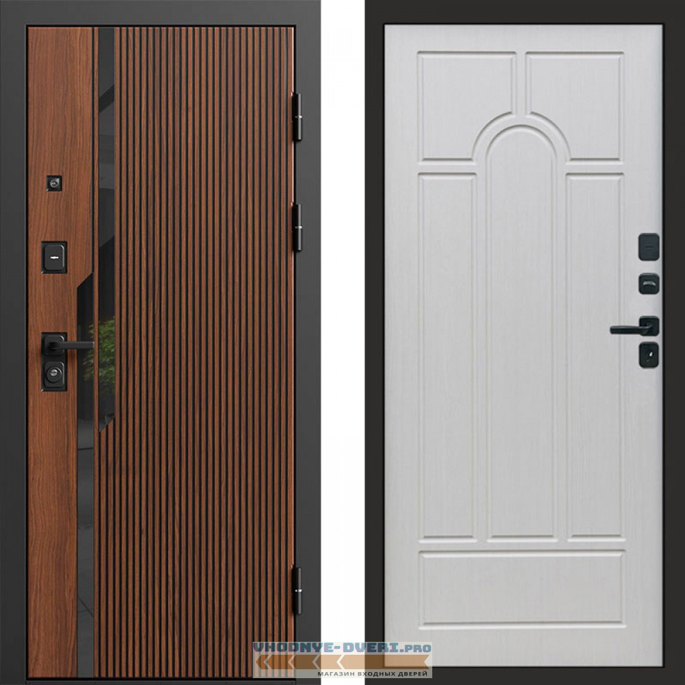 Входная дверь Флекс Бетон Арка лиственница