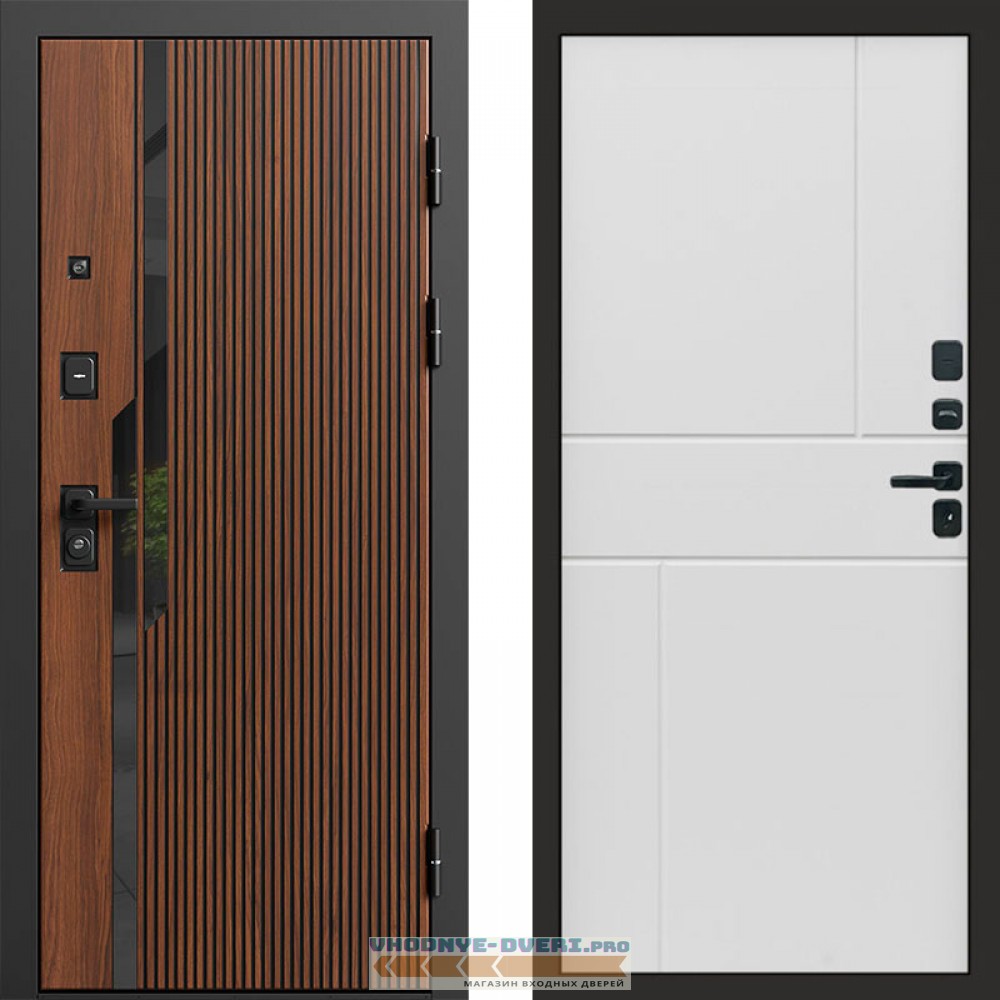 Входная дверь Флекс Бетон Горизонт белый