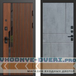 Входная дверь Флекс Бетон Горизонт бетон темный