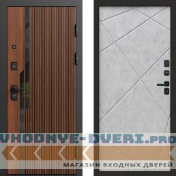 Входная дверь Флекс Бетон Лучи бетон светлый