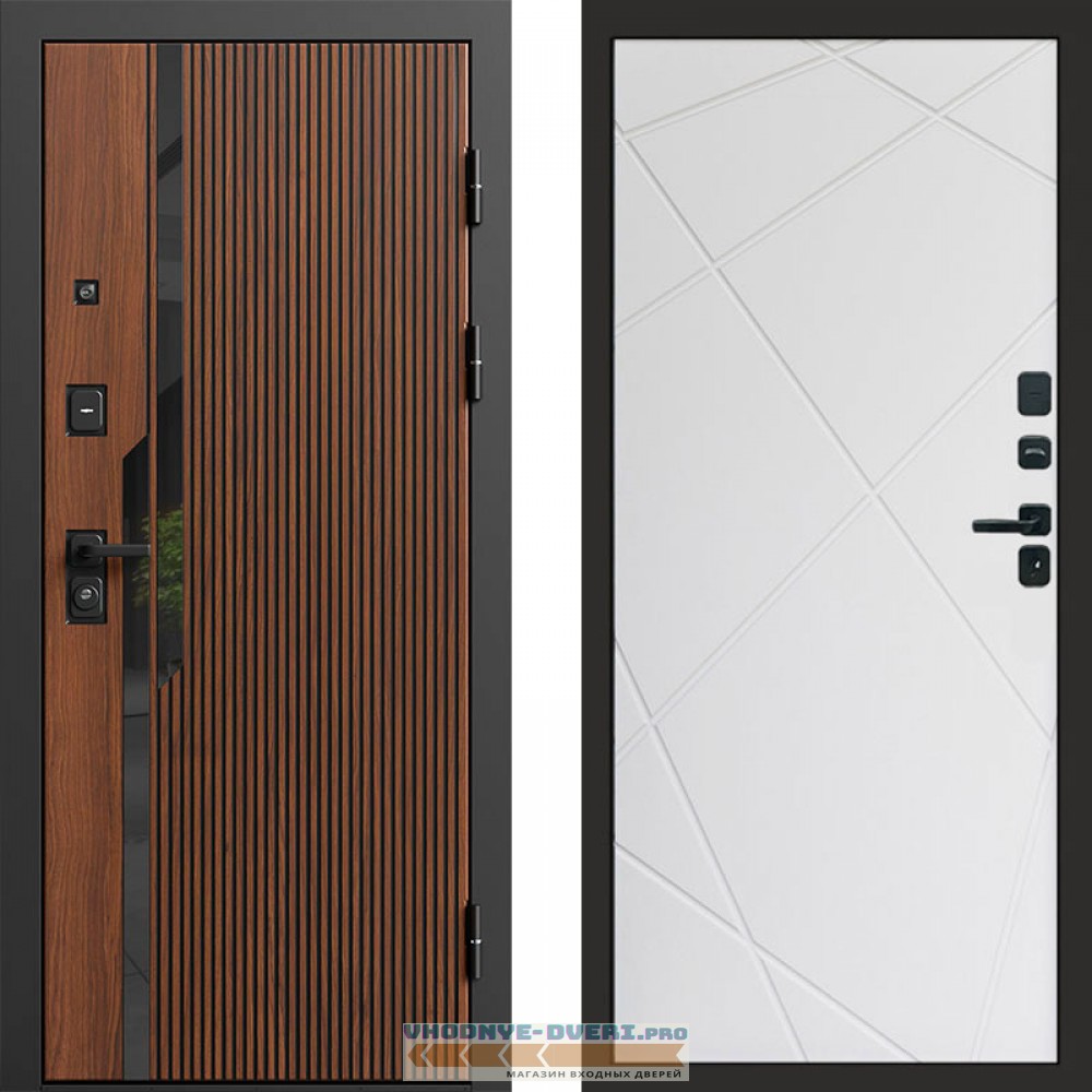 Входная дверь Флекс Бетон Лучи белый