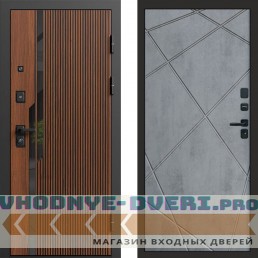 Входная дверь Флекс Бетон Лучи бетон темный