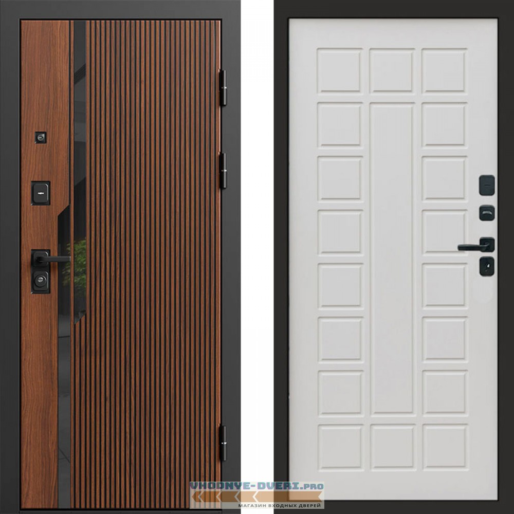 Входная дверь Флекс Бетон Престиж белый матовый