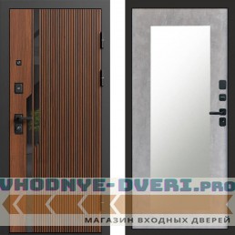 Входная дверь Флекс Бетон Зеркало триумф бетон светлый