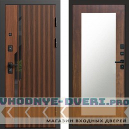 Входная дверь Флекс Бетон Зеркало триумф дуб