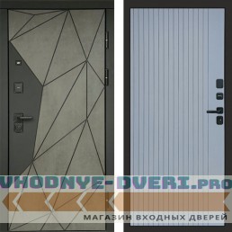 Входная дверь Геометрия Бетон Flat grey софт