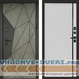 Входная дверь Геометрия Бетон porte white