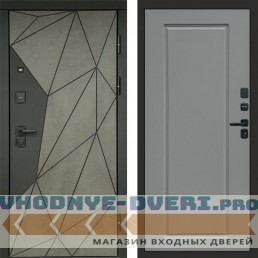 Входная дверь Геометрия Бетон Гранд grey софт