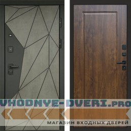 Входная дверь Геометрия Бетон Гранд дуб