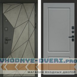 Входная дверь Геометрия Бетон Марсель grey софт