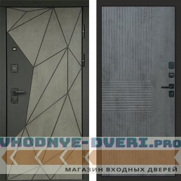 Входная дверь Геометрия Бетон Мастино бетон темный