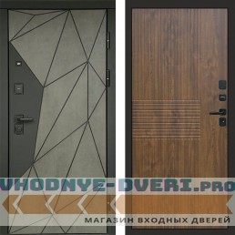 Входная дверь Геометрия Бетон Мастино дуб