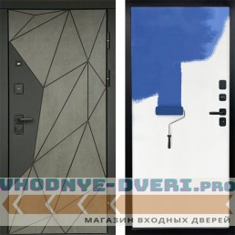 Входная дверь Геометрия Бетон под покраску