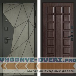 Входная дверь Геометрия Бетон Престиж венге