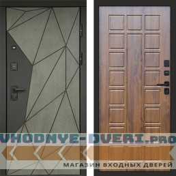 Входная дверь Геометрия Бетон Престиж дуб