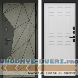Входная дверь Геометрия Бетон Спарта лиственница