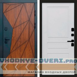 Входная дверь Геометрия Классика Белый матовый