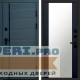 Дверь Termo Door Графит Line Зеркало 27 Черный кварц + зеркало