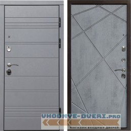 Входная дверь Grey-Line Лучи бетон темный (наружная)